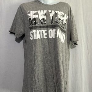 H&M Gray Short Sleeve Tee New York State of Mind - Medium